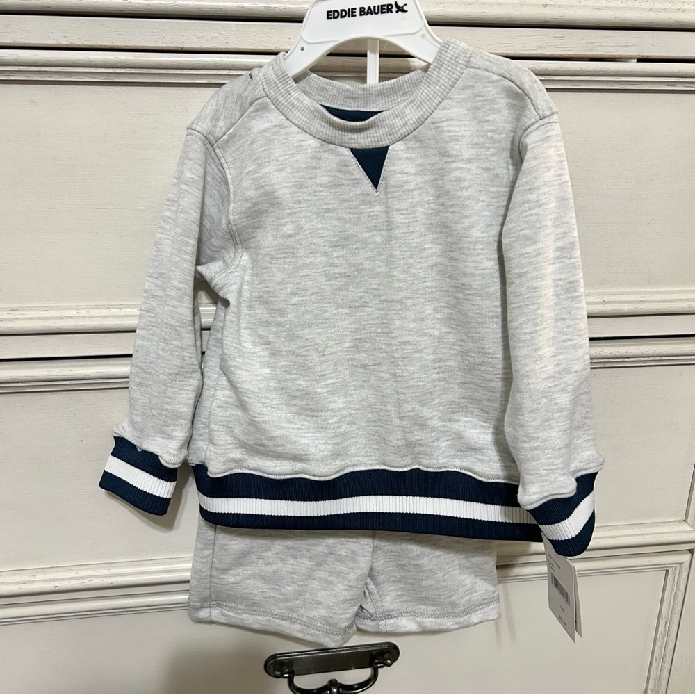 NWT Eddie Bauer Kids baby boy matching sweat set